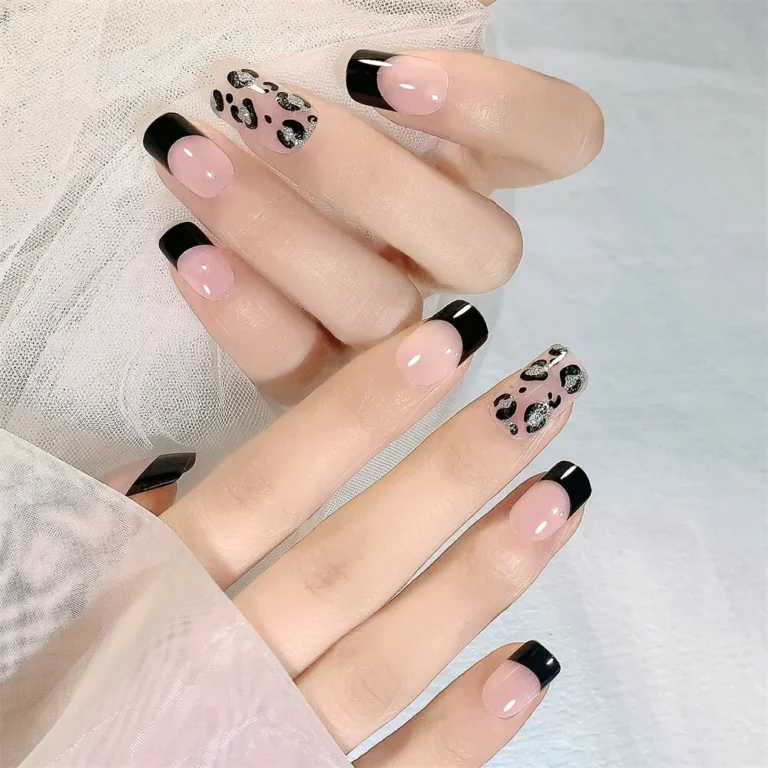 Animal Print square nails