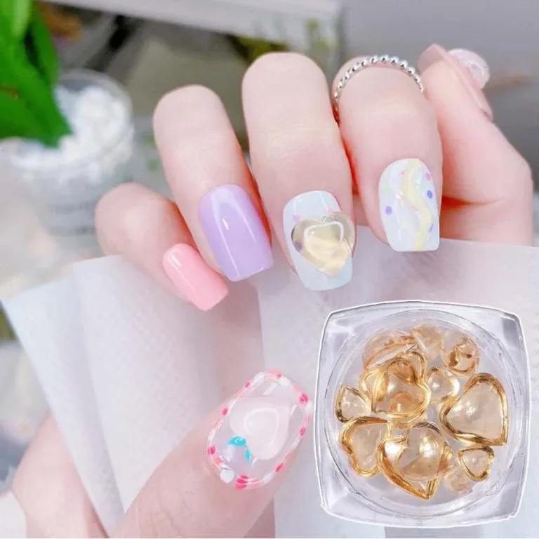 Crystal Clear Square Nail Designs